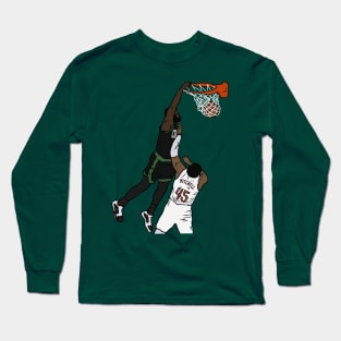 Jaylen Brown Dunks on Donovan Mitchell Long Sleeve T-Shirt